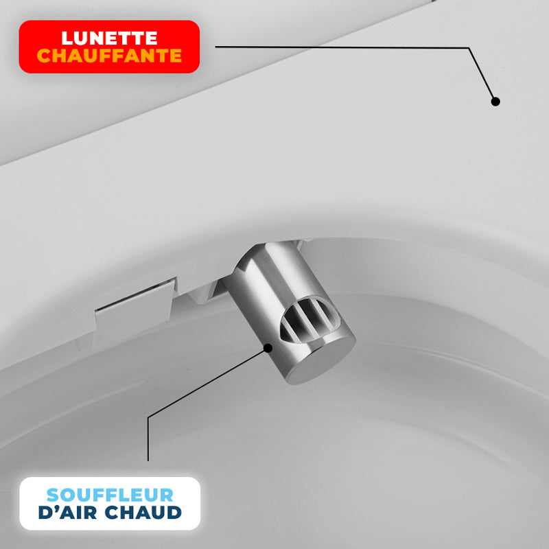 Toilette Japonais platinium 2 Plus avec lunette chauffante et souffleur d'air chaud