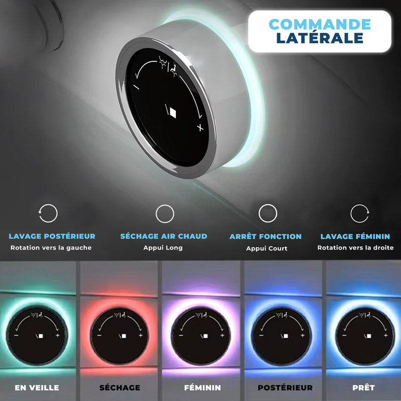 commande latérale de contrôle de l'abattant wc japonais