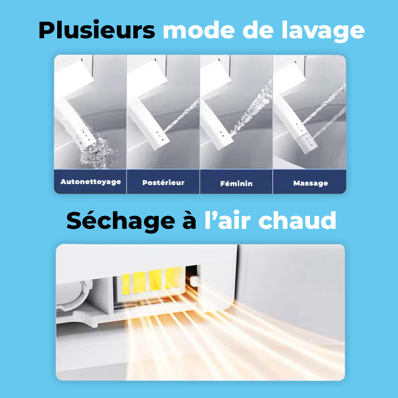 nettoyage intime et sechage avec wc japonais kleent